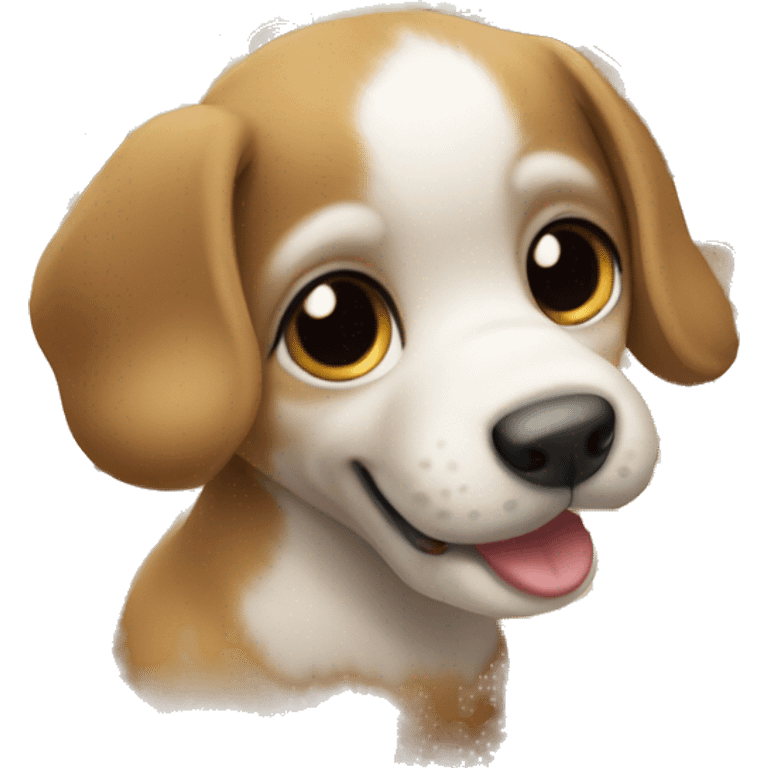 Puppy puzzle solving emoji