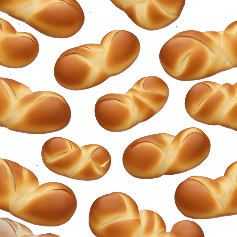 Challah bread that is smiling  emoji