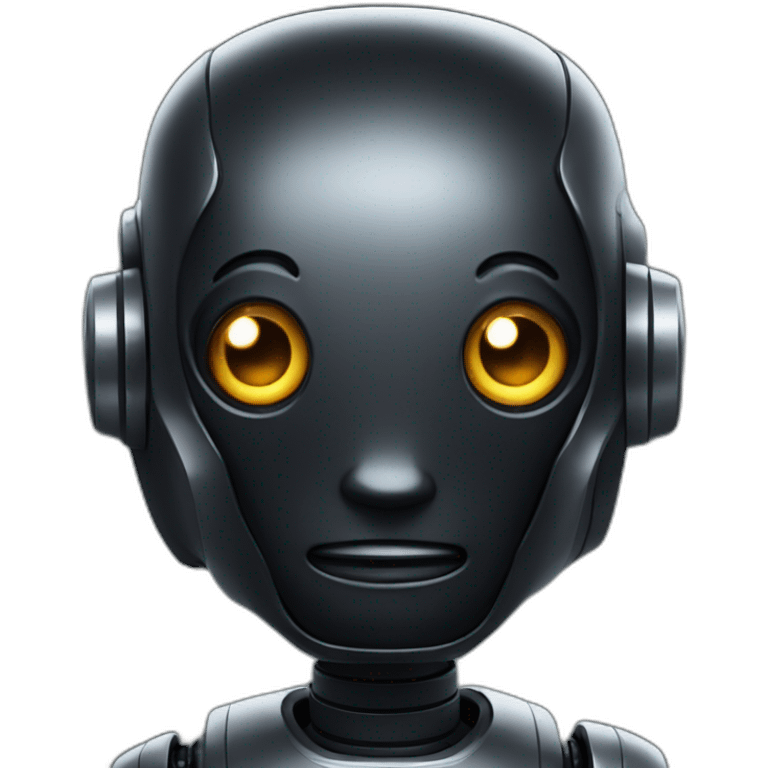 cute space black robot emoji