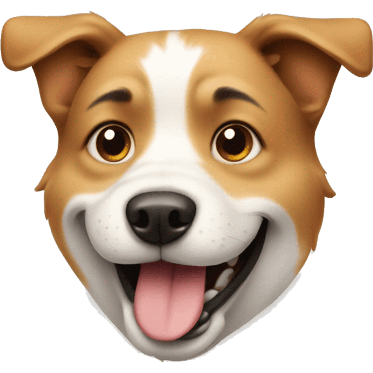 Smile face with cute dog emoji