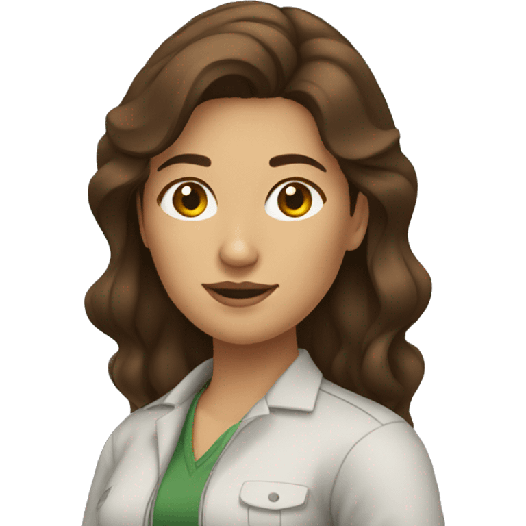 colombian Women Engineering with brown hair  emoji