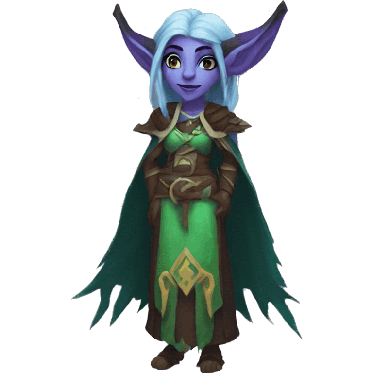 night elf female druid from world of warcraft emoji