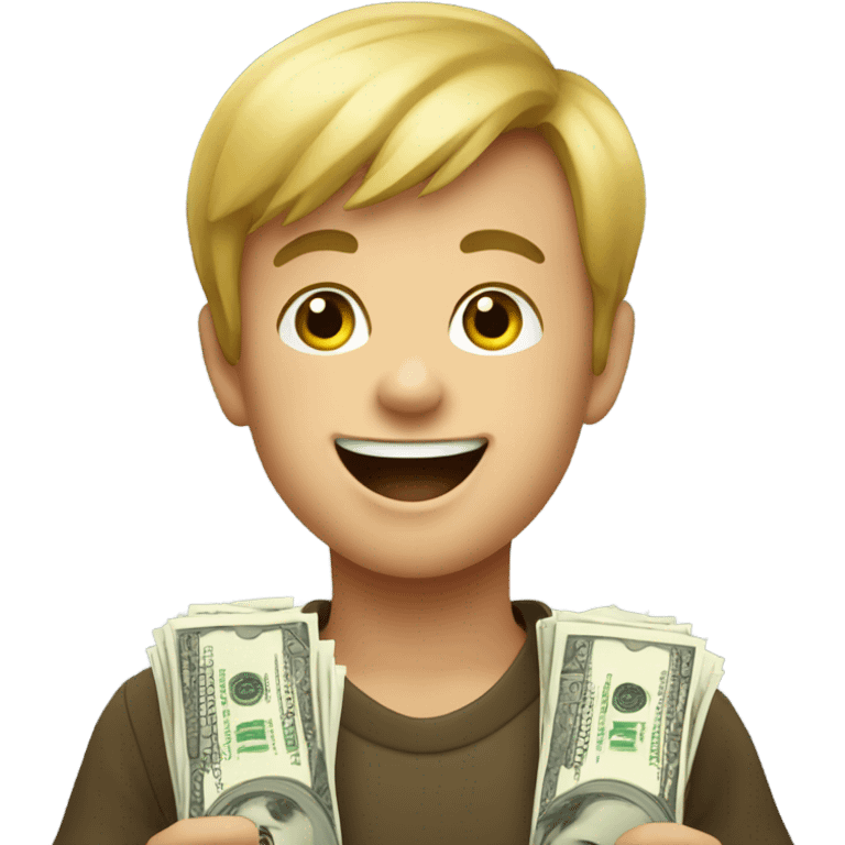 Boy with money  emoji