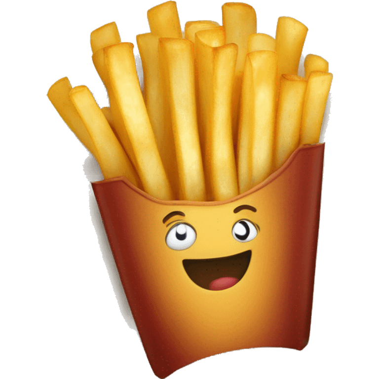 french fries on checkered paper emoji