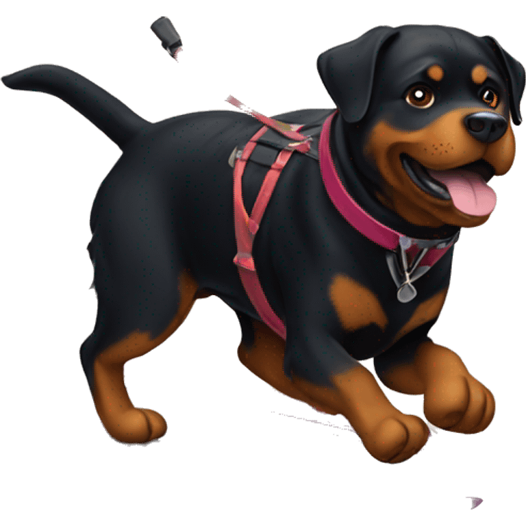 Rottweiler skiing emoji