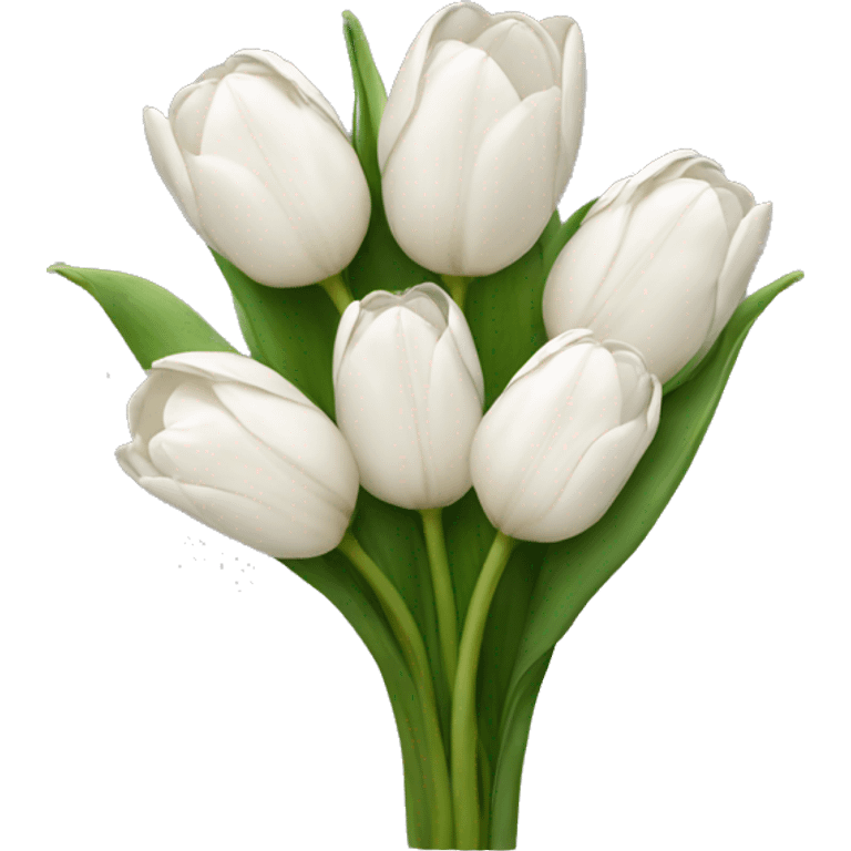 white tulip bouquet  emoji