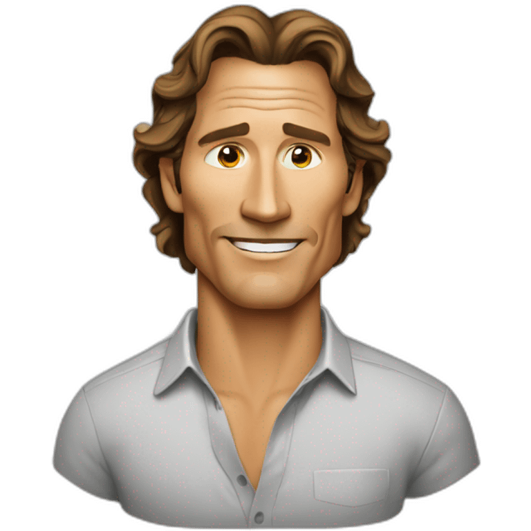 matthew mcconaughey cartoon wearing shirt emoji