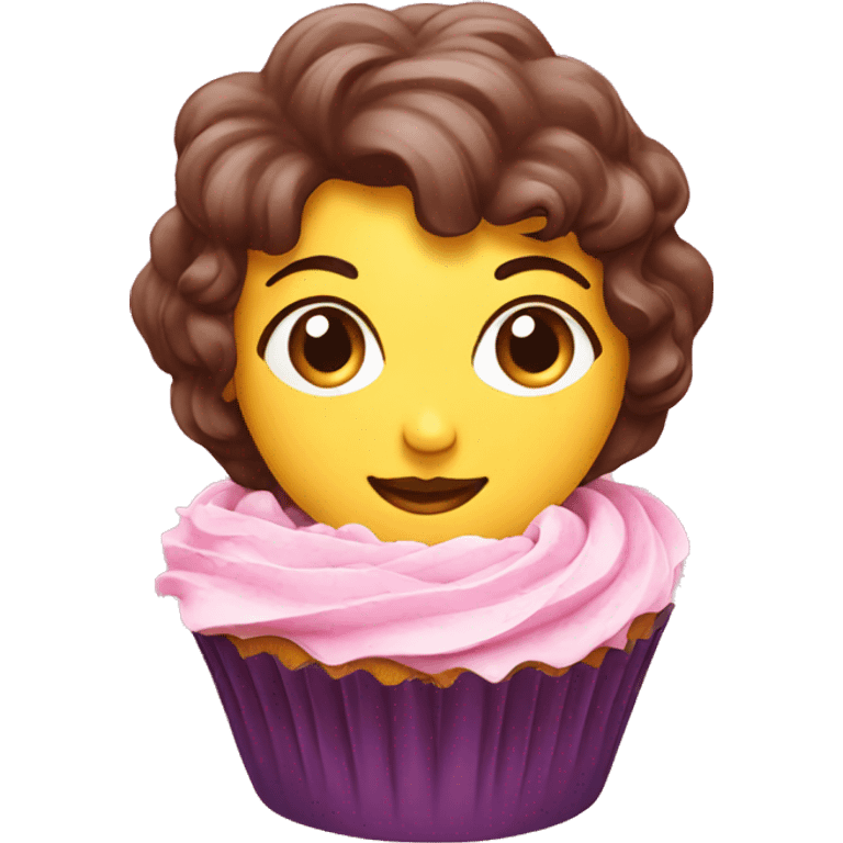 Girl cupcake emoji