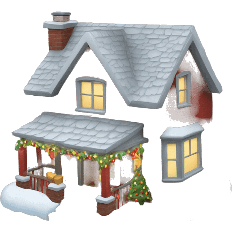 Christmas house emoji