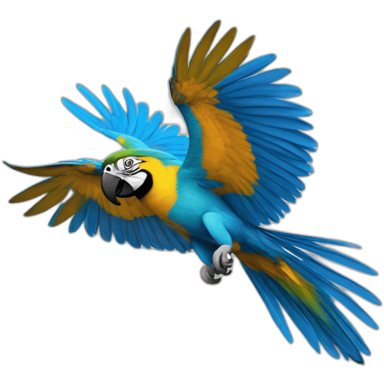 Blue And Gold Macaw Flying emoji