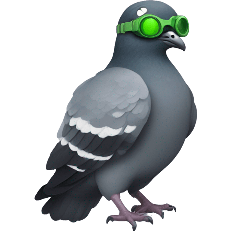 pidgeon wearing night vision goggles emoji