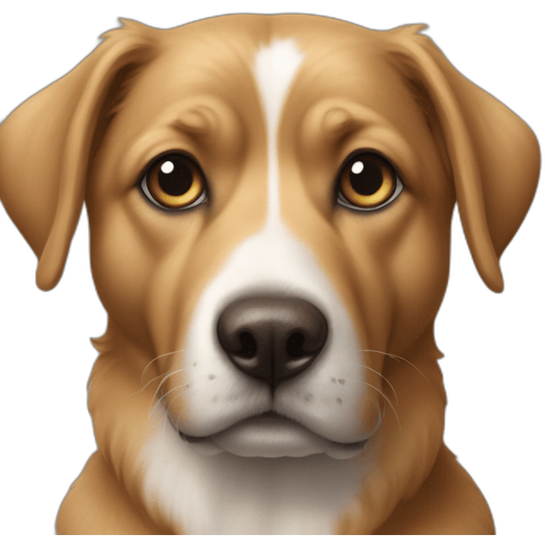 Chien avec des coeurs dans les yeux emoji