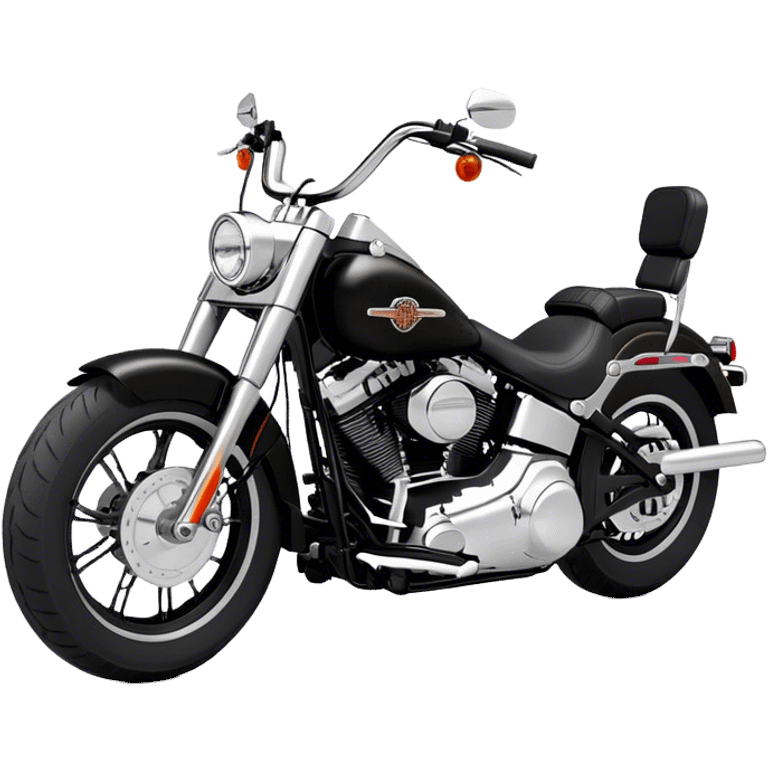 Harley-Davidson Cruiser - Harley-Davidson Softail (Model Year: 2021) (Iconic colour: Black) emoji