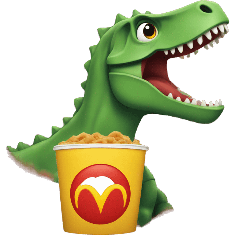 Dinosaurus with MCdonald emoji