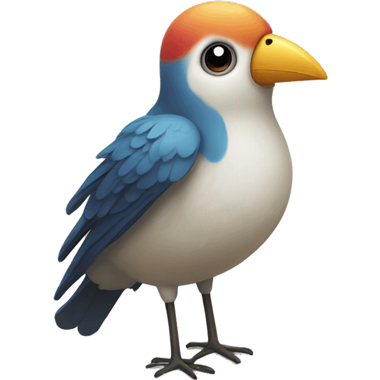 A bird in beach emoji