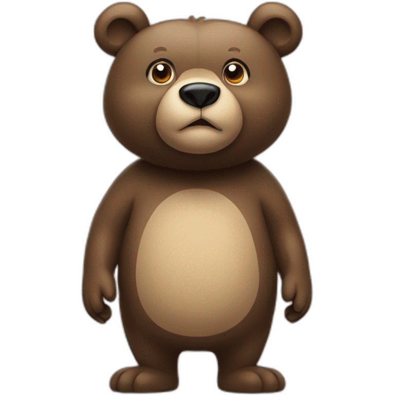 Toon Bear standing emoji