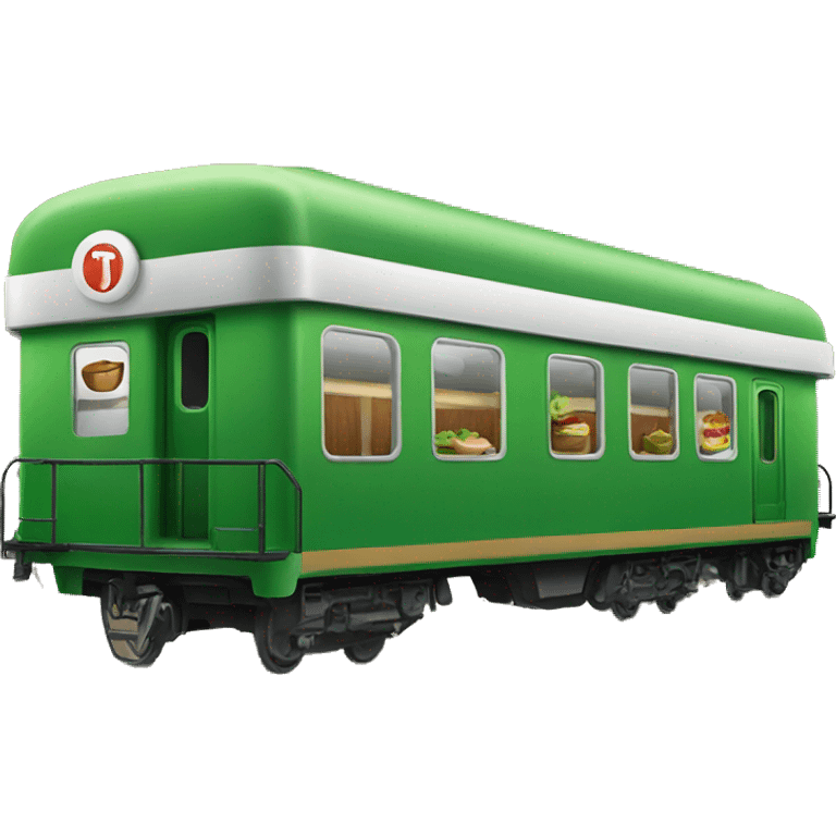 Green train restaurant  emoji