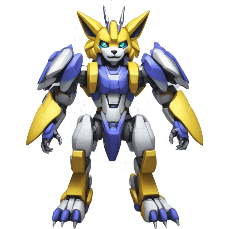 WereGarurumon-Renamon-Medabot-Mecha full body emoji