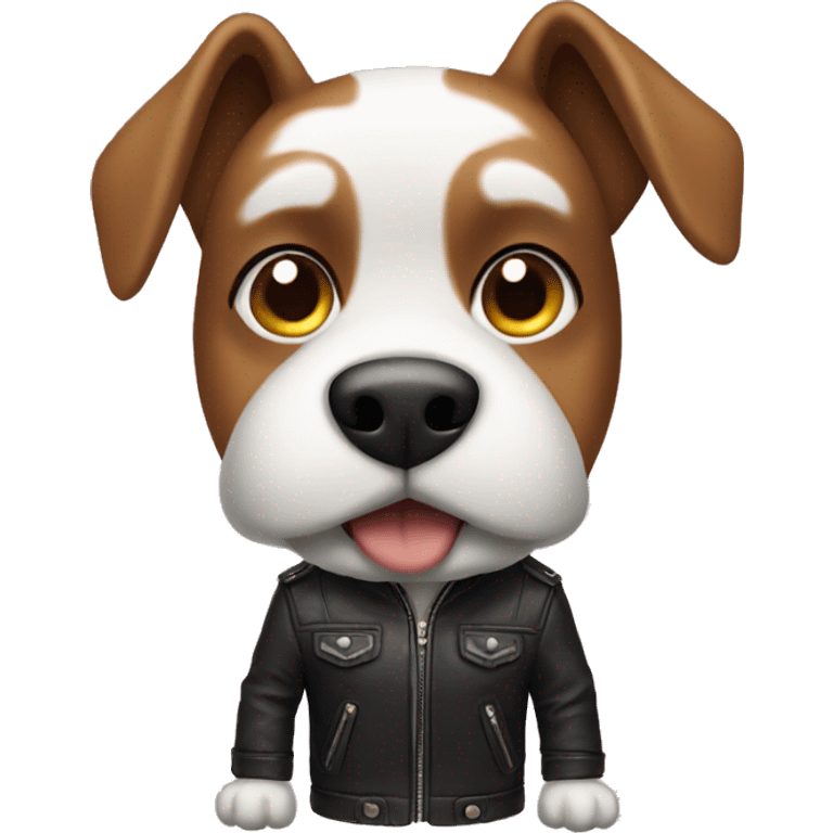 dog with leather jacket emoji