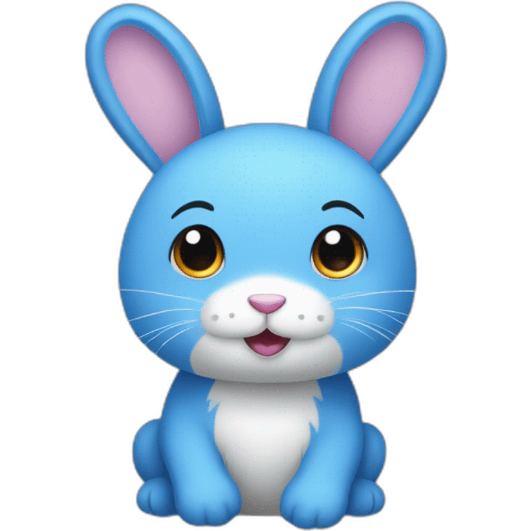 Blue rabbit plusj emoji