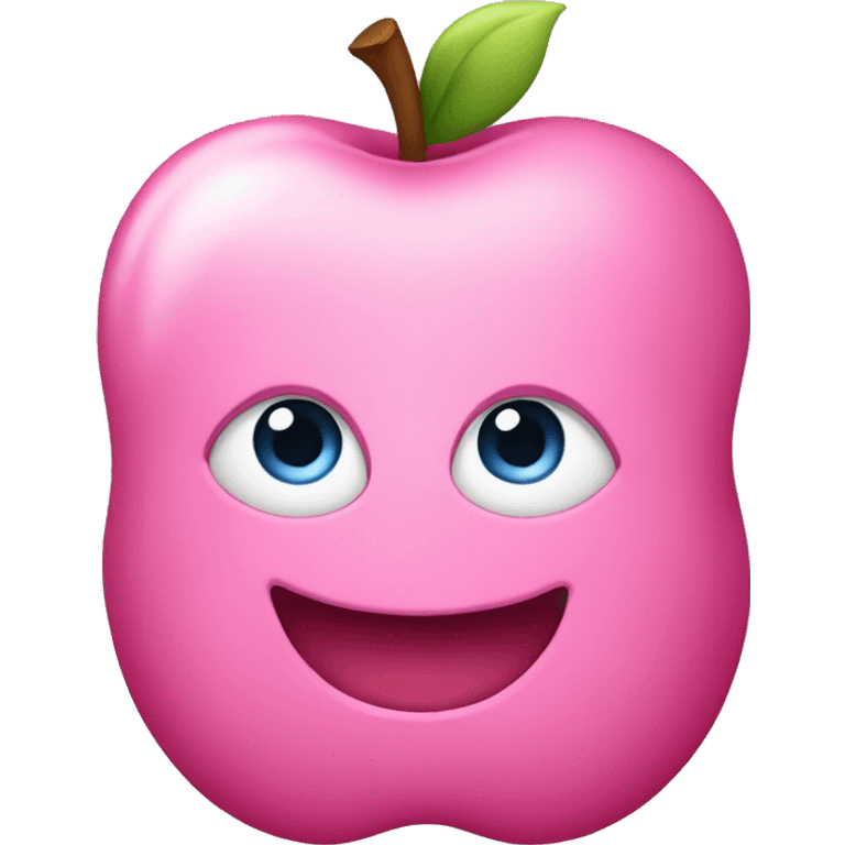 Pink apple iPad emoji