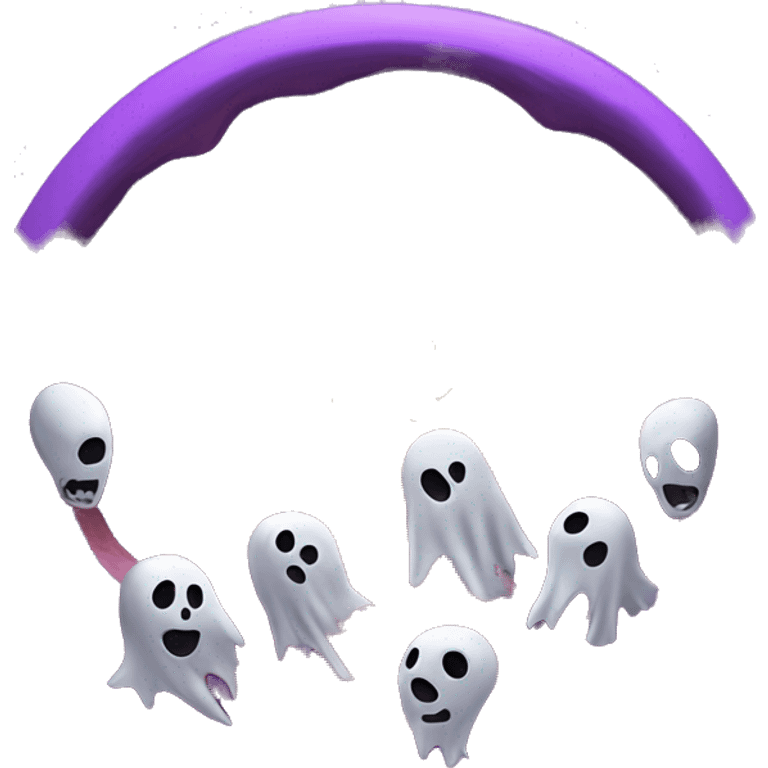 purple portal with ghosts, Skeletons leaving out of it emoji