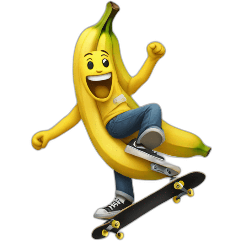 Dude skateboarding with a banana in its hand emoji