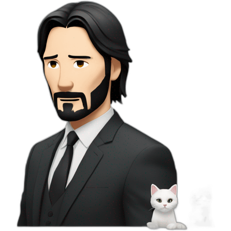 John wick is happy with cats emoji