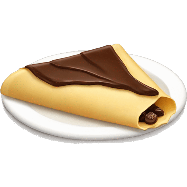 Crepe with chocolate on it emoji