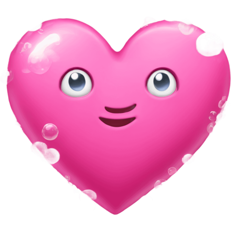 pink heart with bubbles emoji