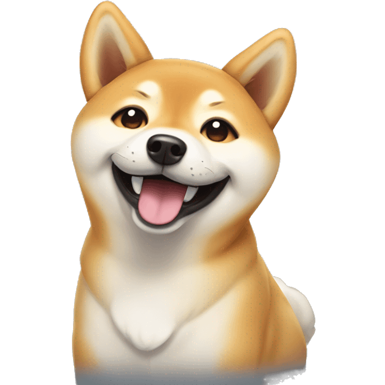 Angel Shiba inu smiling  emoji