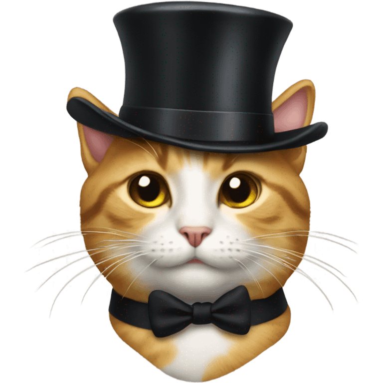 Cat with top hat emoji