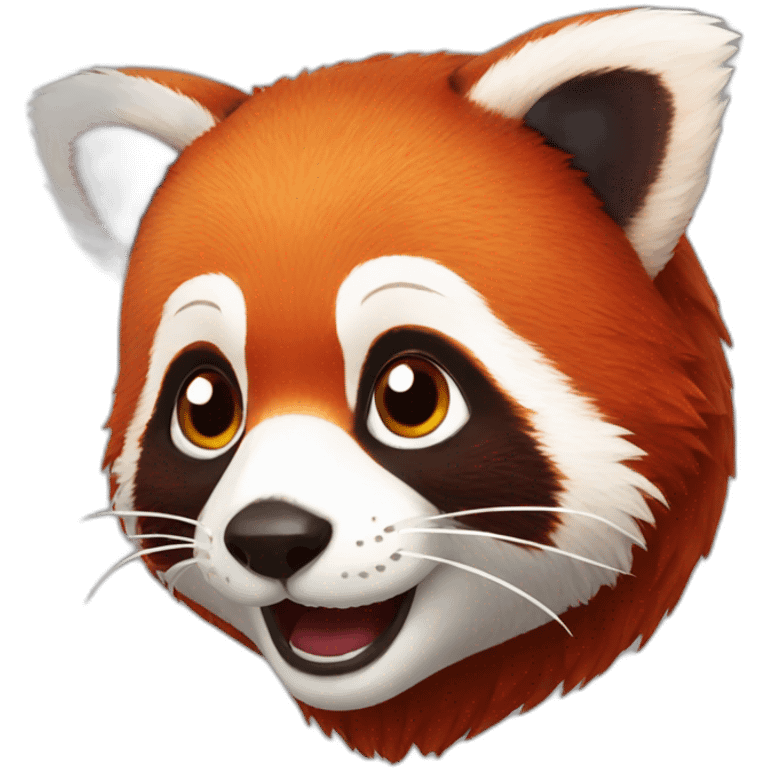 red panda crazy emoji