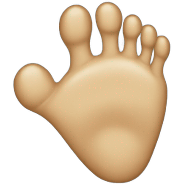 Foot with a face emoji