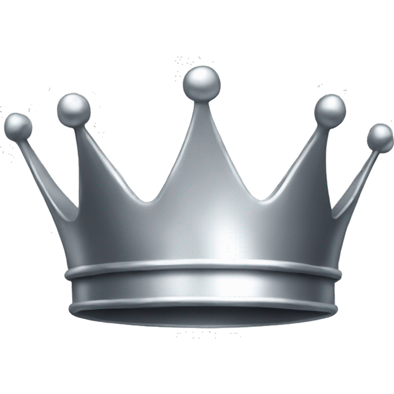 Shiny silver crown emoji