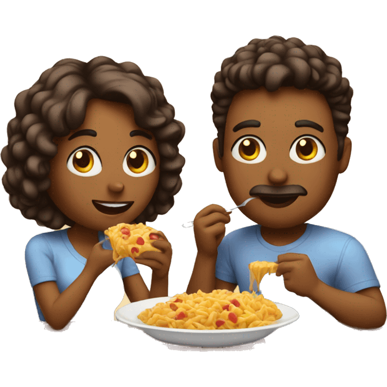 Eating with boyfriend emoji