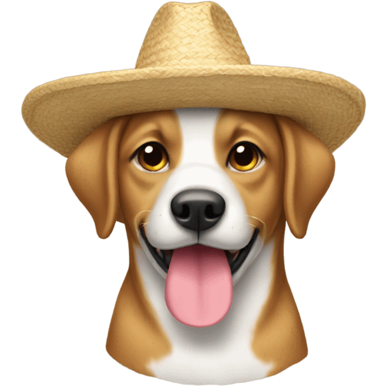 Perrito con sombrero emoji