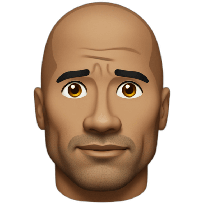 The rock Dwayne Johnson with eyebrow raise emoji