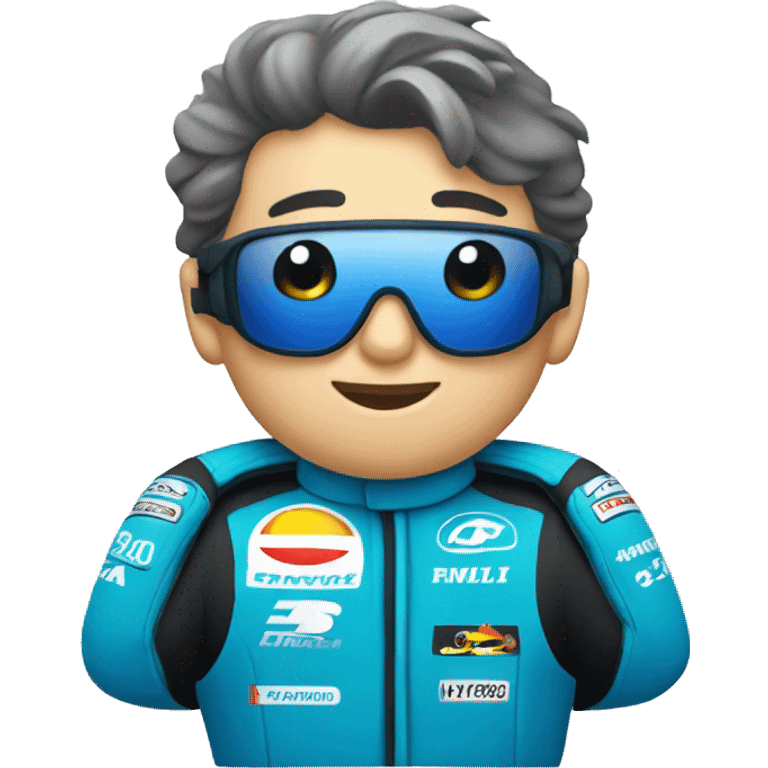 Blue F1 car emoji