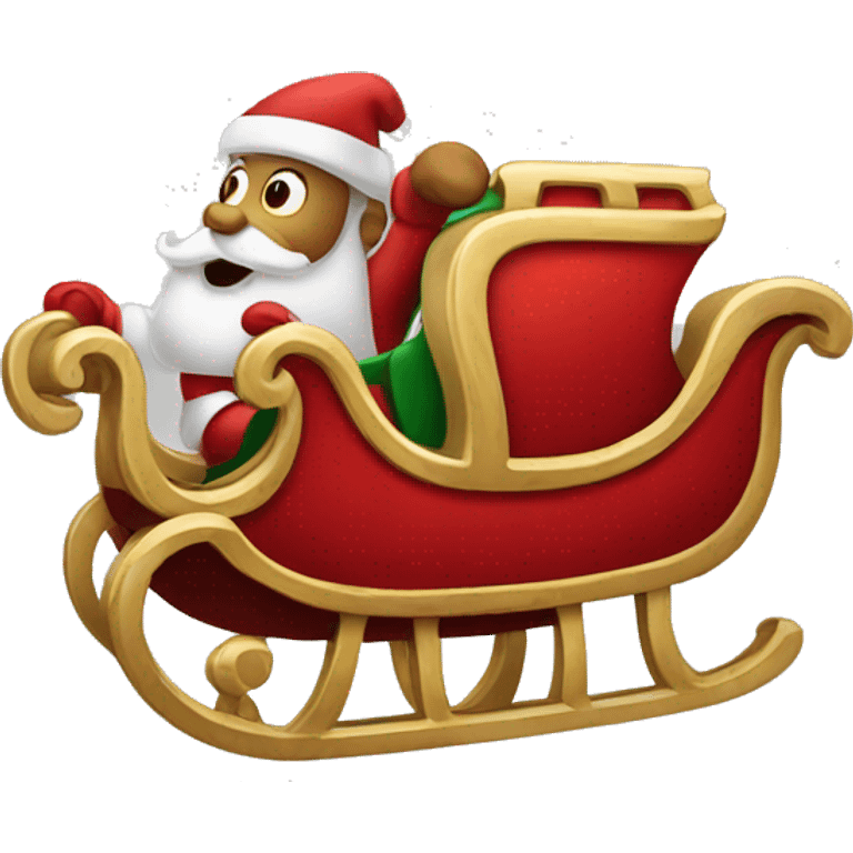 Santa's-sleigh emoji