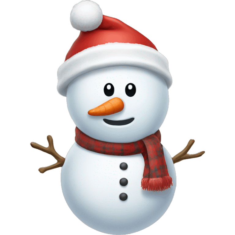 snowman with santa hat emoji