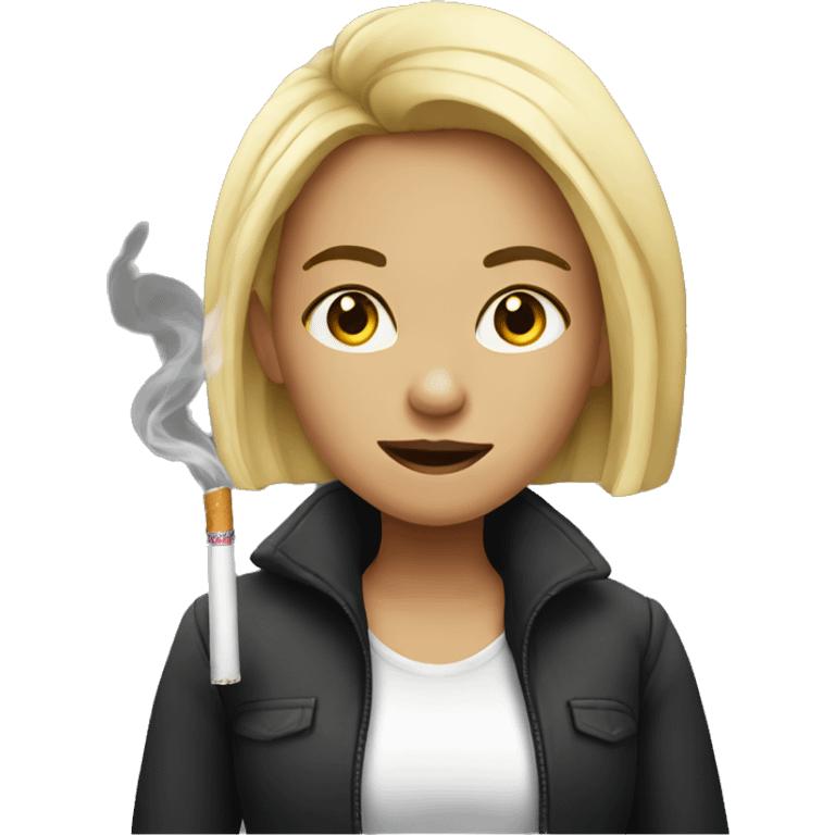 a girl with a cigarette  emoji