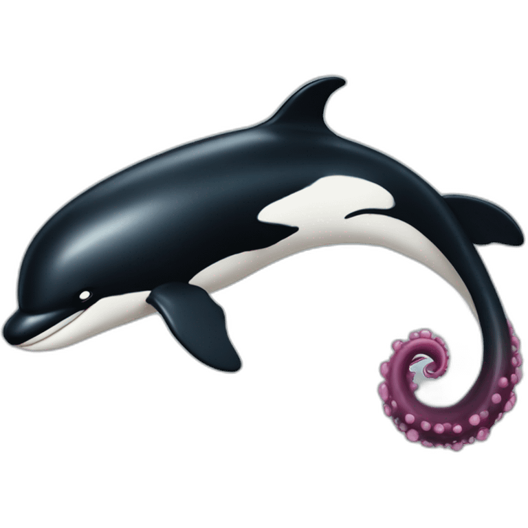 orcas tail with kraken tentacle and seal head emoji