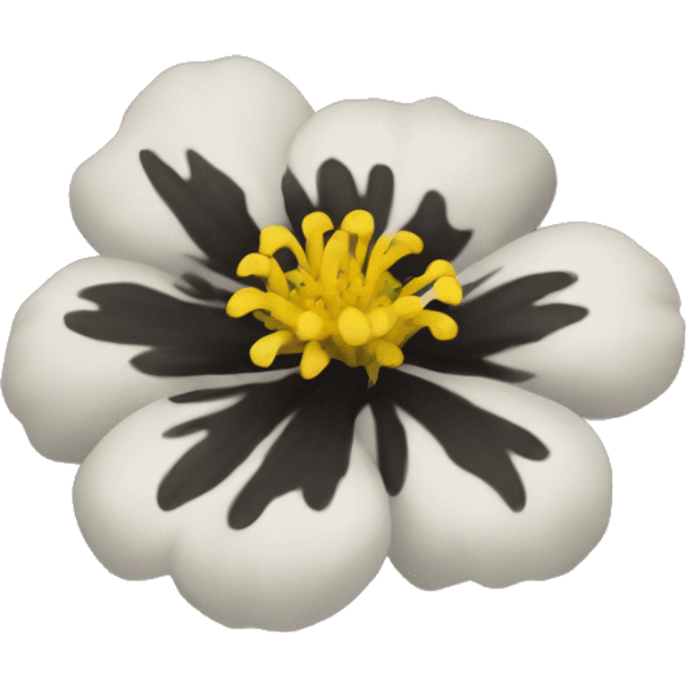 Black Dalila flower emoji