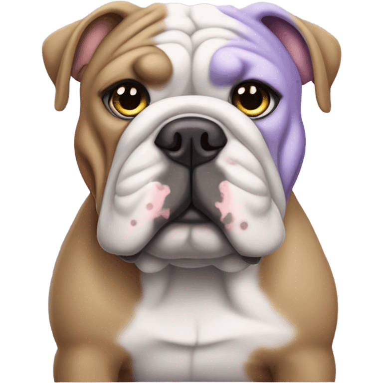 Lilac English bulldog  emoji