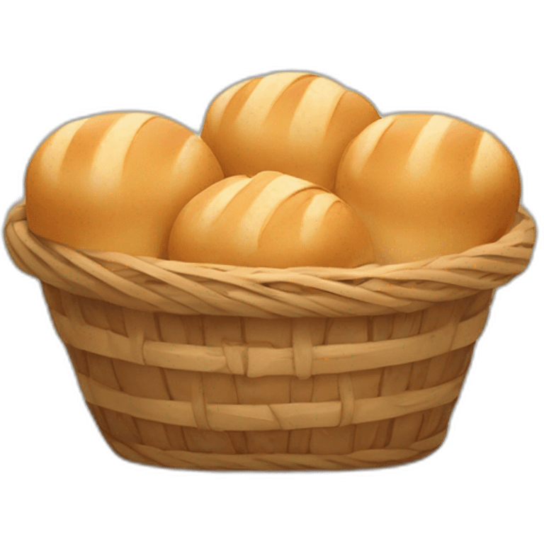 bread rolls in a bread basket emoji