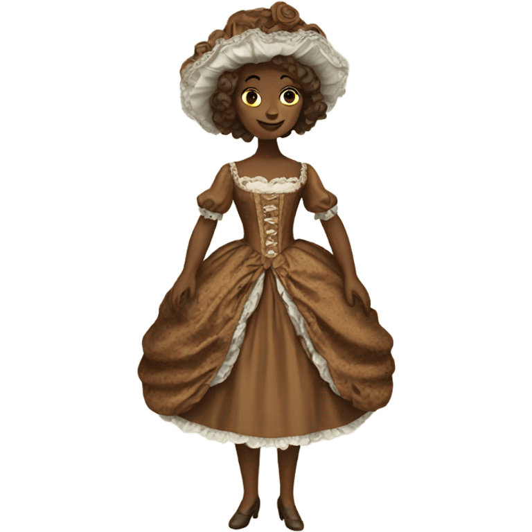 brown rococo dress emoji