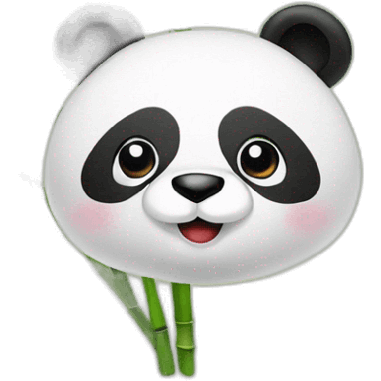 Panda Bär mit Bambus emoji