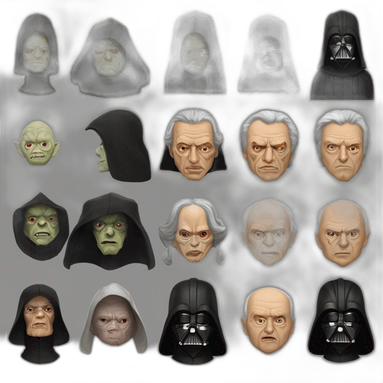 Sexy Emperor Shiev Palpatine (scarred and deformed, black hood, robe) Star Wars The return of the jedi emoji