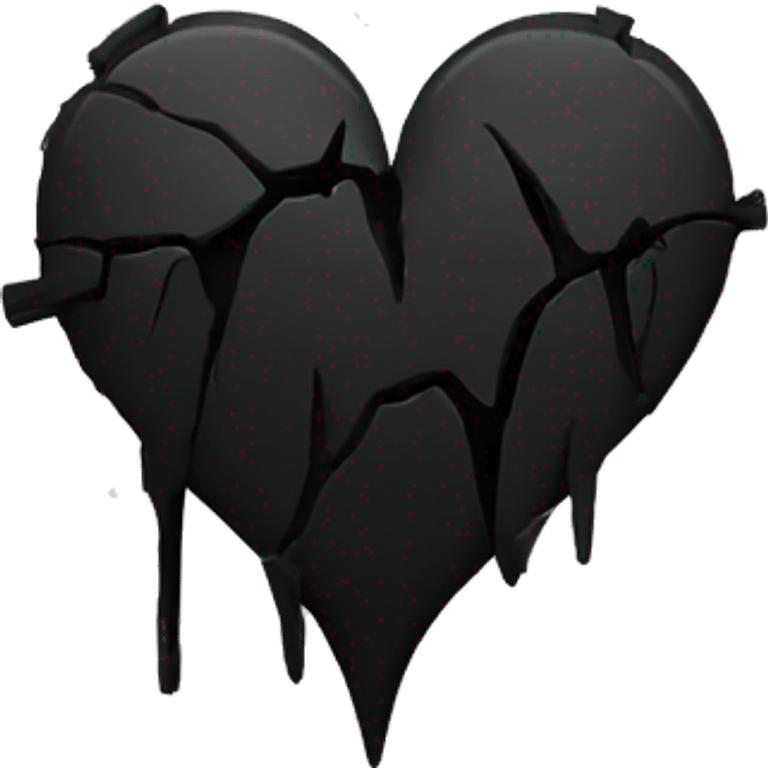 BLACK BROKEN HEART emoji